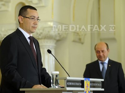 Victor Ponta şi Traian Băsescu (Imagine: Octav Ganea/Mediafax Foto)
