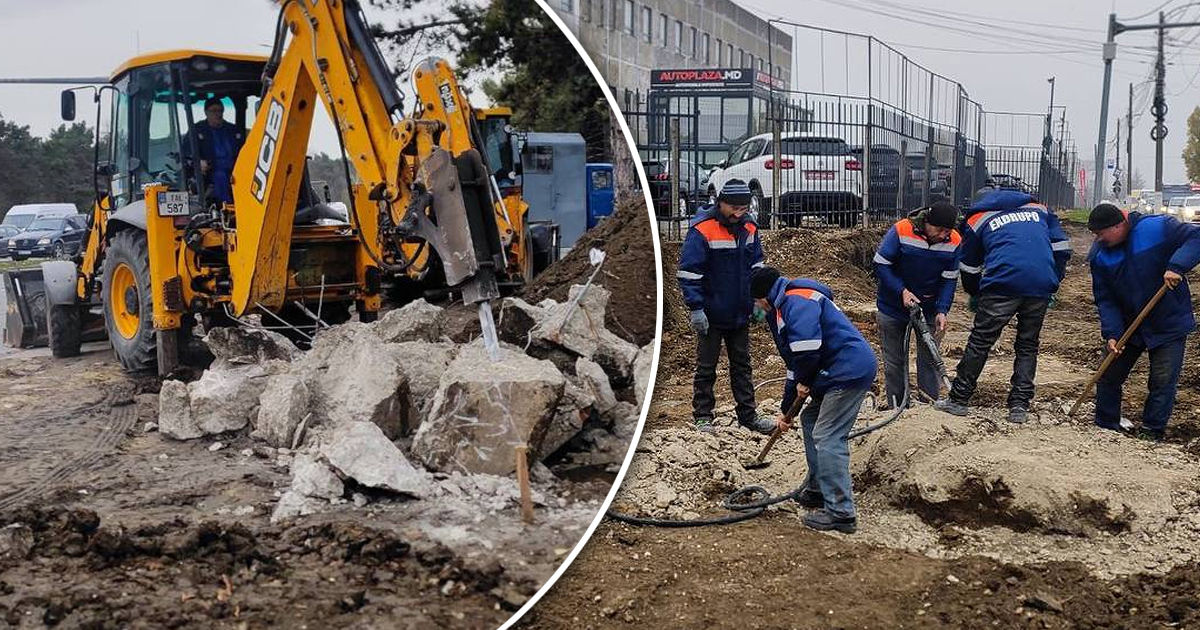 На Рышкановке появится дополнительная поворотная полоса: начаты земляные работы. Коллаж: Point.md
