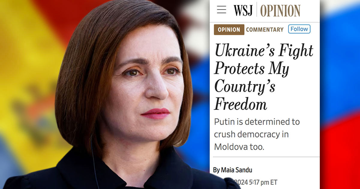 Санду в статье для WSJ: Моя страна — следующая цель Путина. Коллаж: Point.md