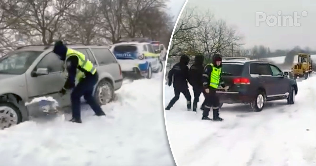 Poliția a intervenit pe drumurile din țară: Mai multe mașini, deblocate la Dondușeni și Ocnița.
