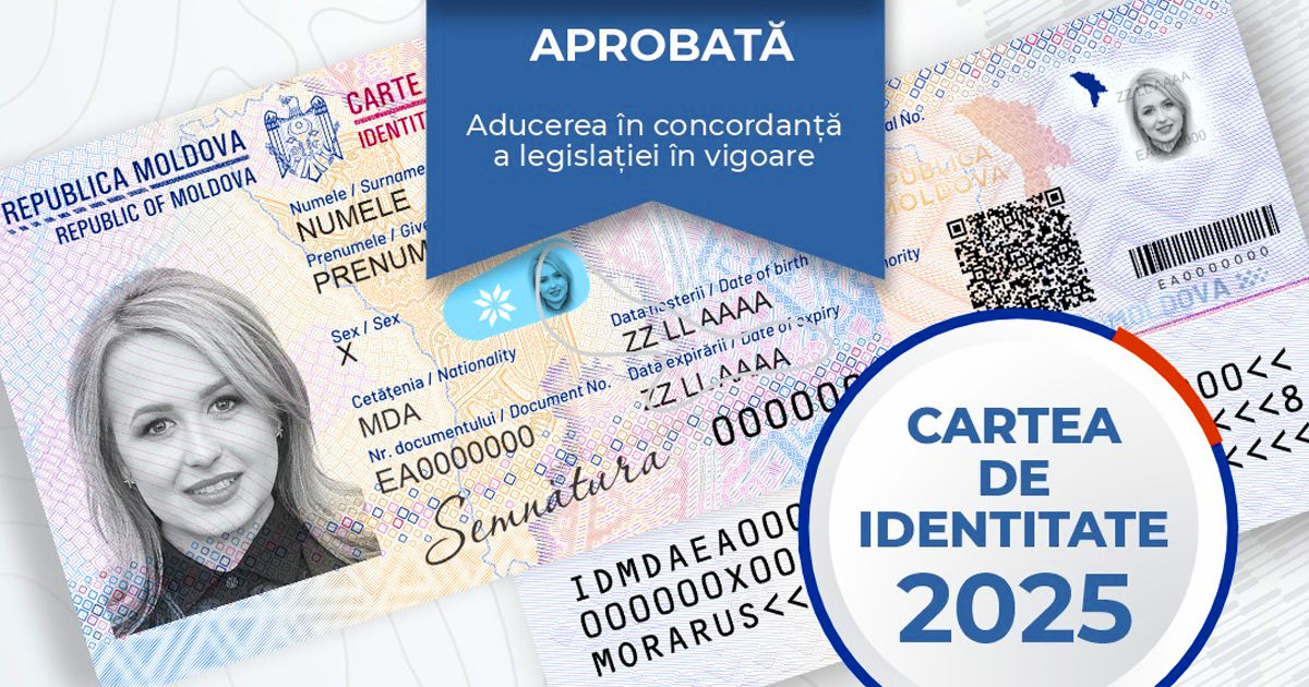 Din 2025 va fi introdus un nou act de identitate pentru cetățenii R. Moldova.