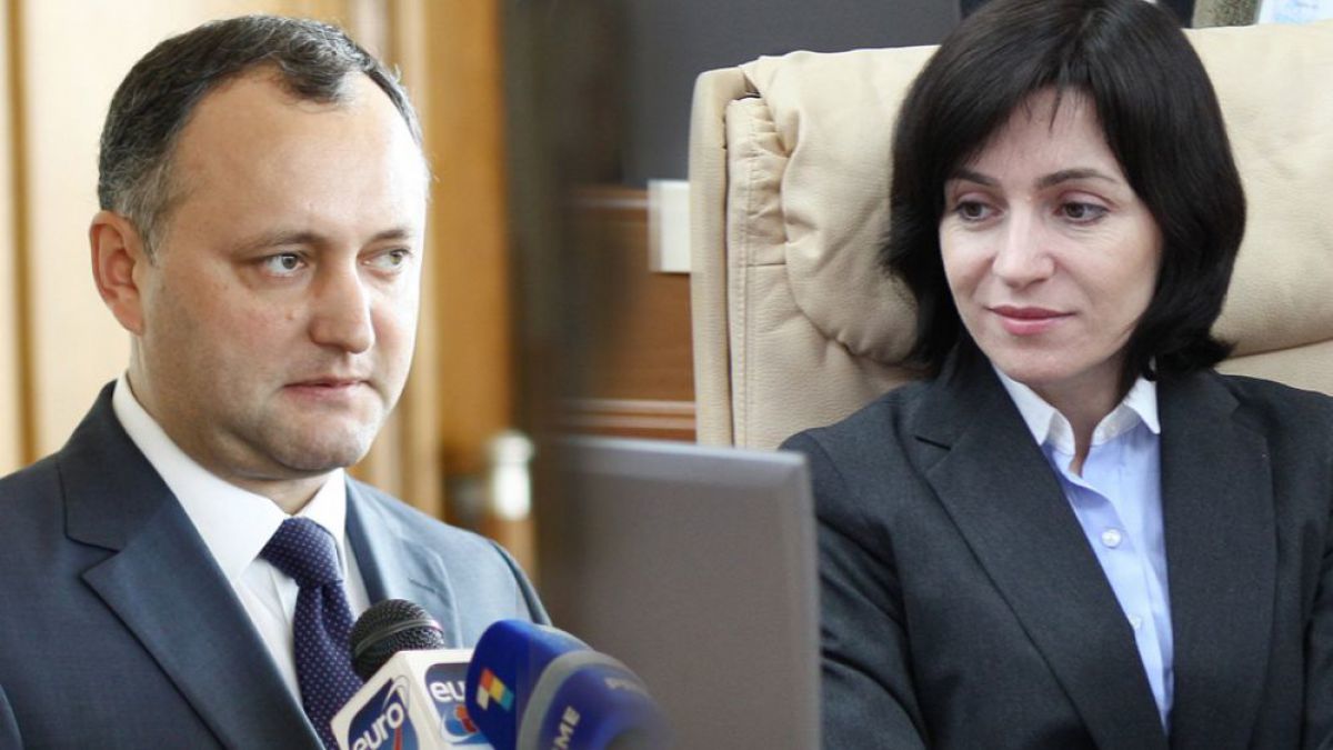 Candidatul socialist la funcția de șef al statului, Igor Dodon, i s-a adresat liderului PAS, Maia Sandu. Foto: agora.md