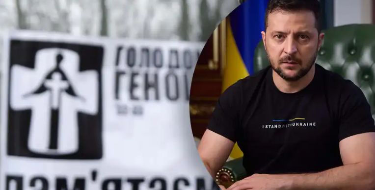 Зеленский в годовщину Голодомора: РФ пытается нас уничтожить темнотой и холодом. Коллаж: 24tv.ua