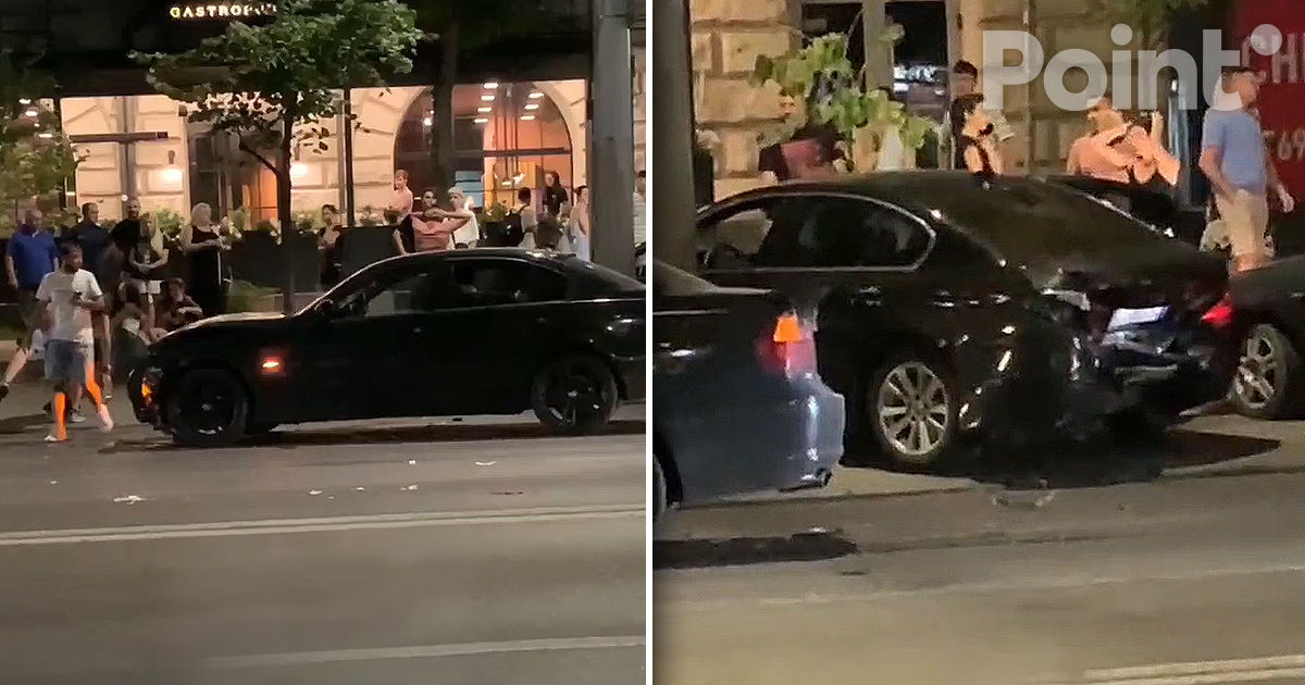Două BMW-uri s-au ciocnit în centrul Chișinăului: Patru persoane, la spital.