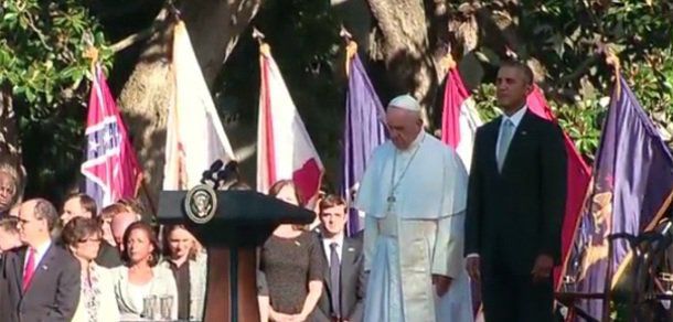 Barack Obama l-a primit pe Papa Francisc la Casa Albă. Foto: mediafax.ro