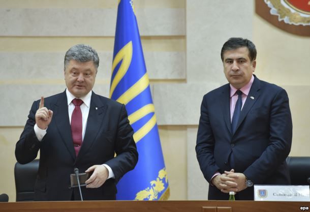 Президент Украины Петр Порошенко  и Михаил Саакашвили.