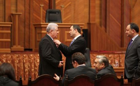 Vladimir Voronin a divulgat că s-a întâlnit de două ori cu Vlad Filat.