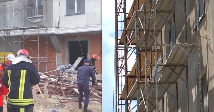 Компании, рабочие которой упали с девятого этажа, грозит штраф до 25 тыс. леев. Коллаж: Point.md