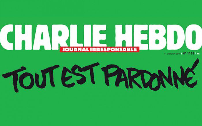 Coperta Charlie Hebdo după atentatele de la Paris. Foto: telegraph.co.uk
