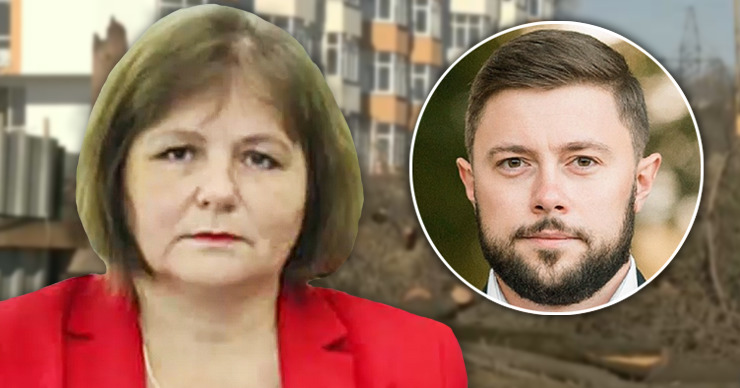 Светлана Доготару припомнила Виктору Киронде недавний скандал вокруг жилого комплекса. Коллаж Point.md.
