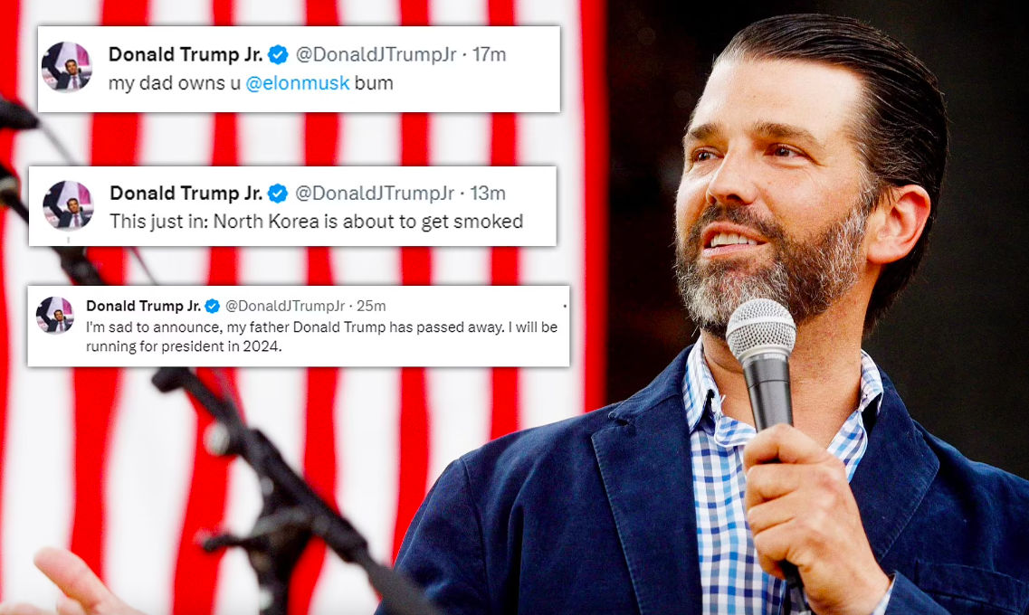 Страницу Трампа-младшего в X взломали и сообщили о смерти его отца.