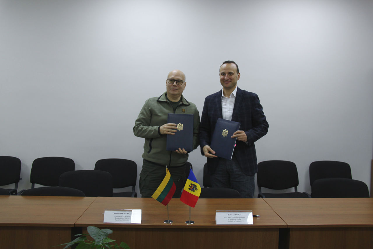 Poliția de Frontieră din Moldova a semnat un protocol de cooperare cu Lituania.