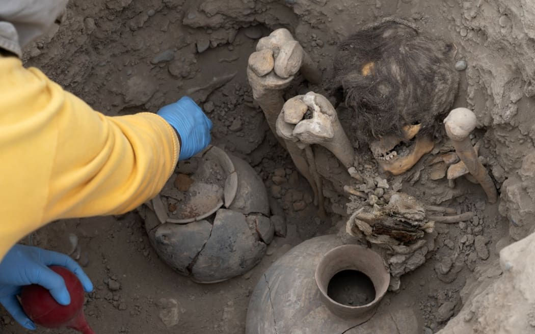 В Перу археологи нашли 1000-летнюю хорошо сохранившуюся мумию.