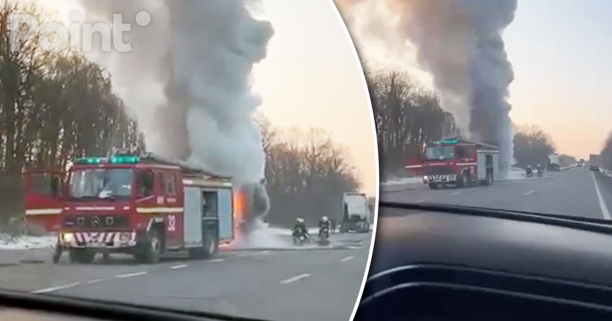 Remorca unui camion a luat foc pe traseul Chișinău – Leușeni.