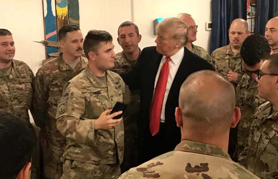 Напомним, Трамп вместе с супругой неожиданно прибыл в Ирак.