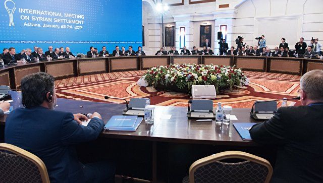 Россия, Иран и Турция расценили встречу в Астане как "эффективную платформу для диалога между правительством и оппозицией.