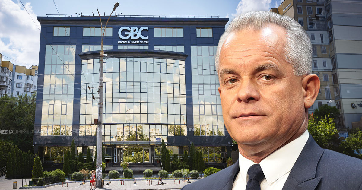 Здание GBC, принадлежащее Владимиру Плахотнюку, остается под арестом. Коллаж: Point.md