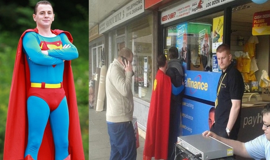  Superman nu mai este doar un personaj din filmele pentru copii, ci un om în carne şi oase care trăieşte în Marea Britanie.