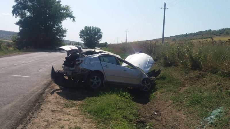 Автомобиль упал в кювет в Ниспоренском районе.
