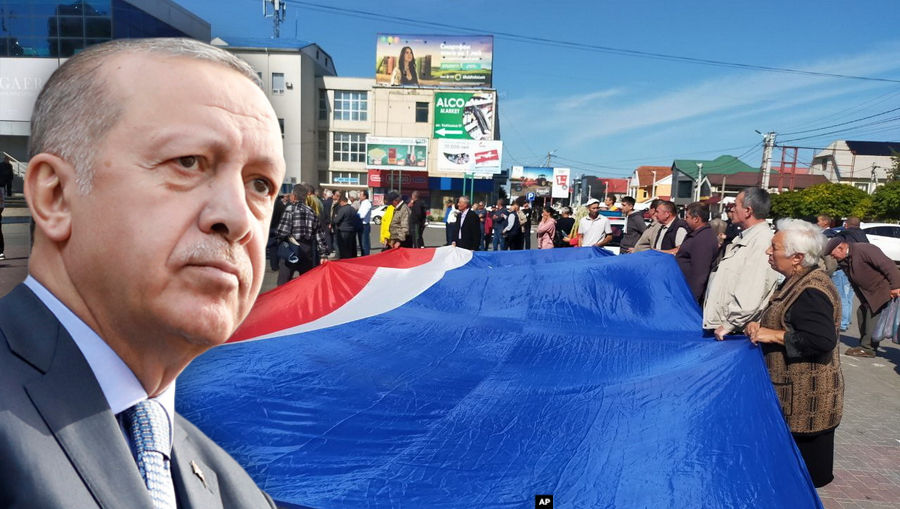Акция протеста в Комрате: протестующие написали письмо Эрдогану.