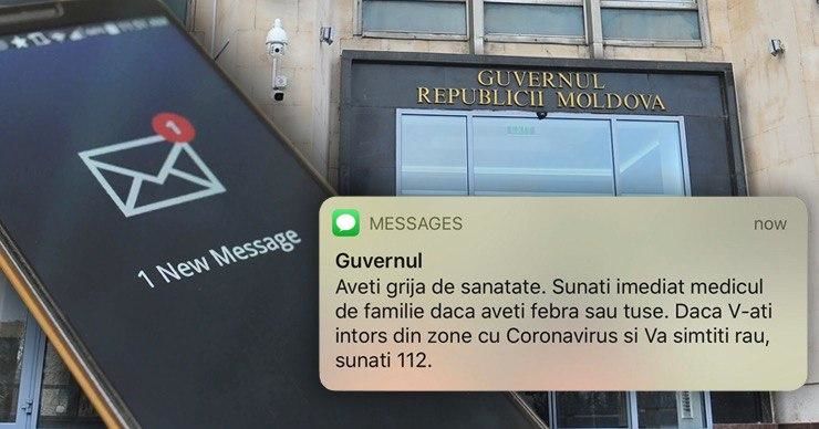 Власти отправляют гражданам SMS с советами в связи с угрозой коронавируса. Фото: Point.md