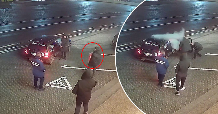 Молодые люди устроили опасный розыгрыш на столичной АЗС Коллаж: Point.md
