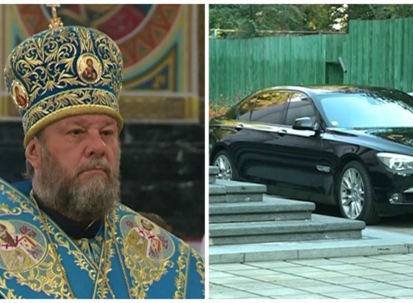 Mitropolitul Moldovei a venit la slujba de "Hramul Orasului" cu masina noua. Foto: protv.md