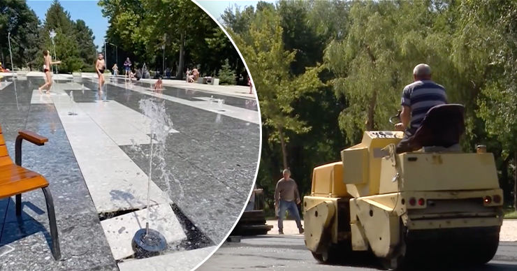 Жители Буюкан жалуются на некачественный ремонт дорог и тротуаров. Коллаж: Point.md.