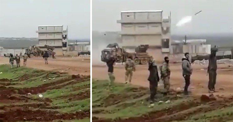 В сети показали, как турецкие военные обстреляли силы Асада из РСЗО. Фото: Point.md.