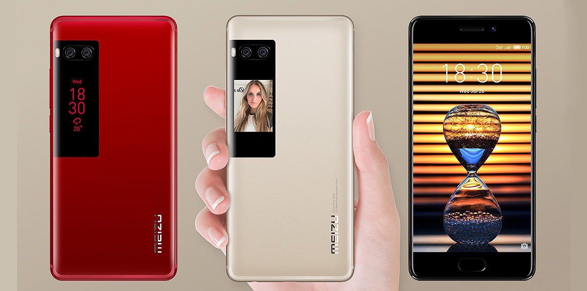 Meizu представила смартфон с экраном на задней панели.