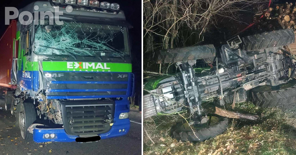 Accident la Anenii Noi: Un tractor, un camion și o mașină s-au ciocnit violent.