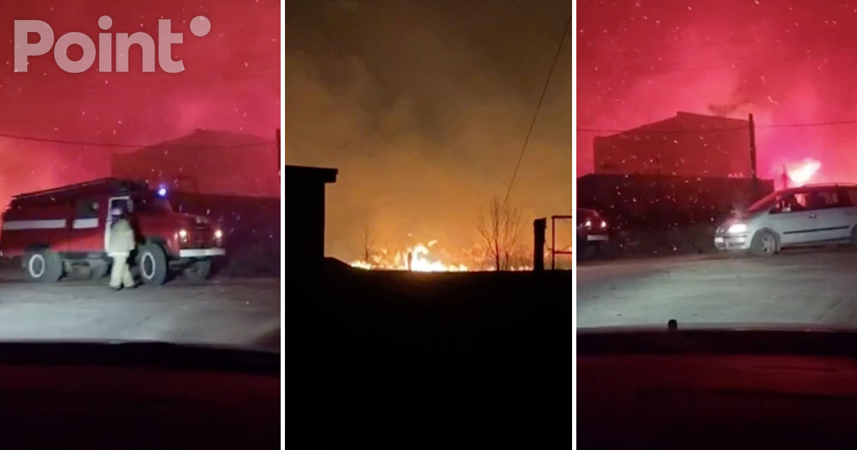 Incendiu de proporții în Transnistria: Vegetația uscată, cuprinsă de flăcări.