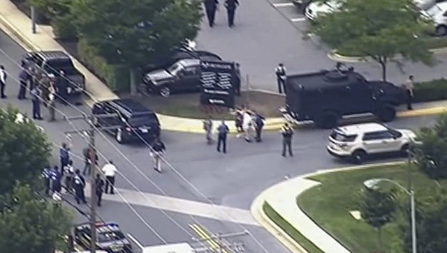 В редакции американского издания Capital Gazette произошла стрельба. Фото: AP Photo
