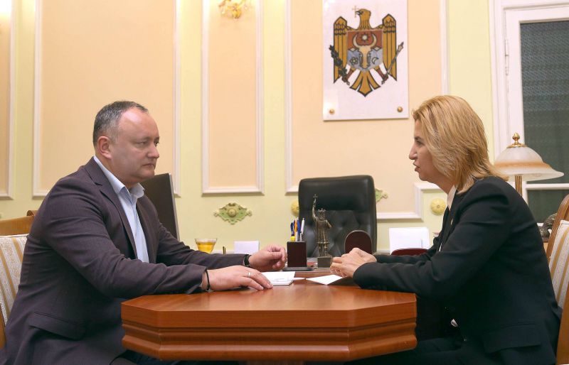 Preşedintele Igor Dodon a avut o întrevedere cu başcanul Găgăuziei. Foto: presedinte.md