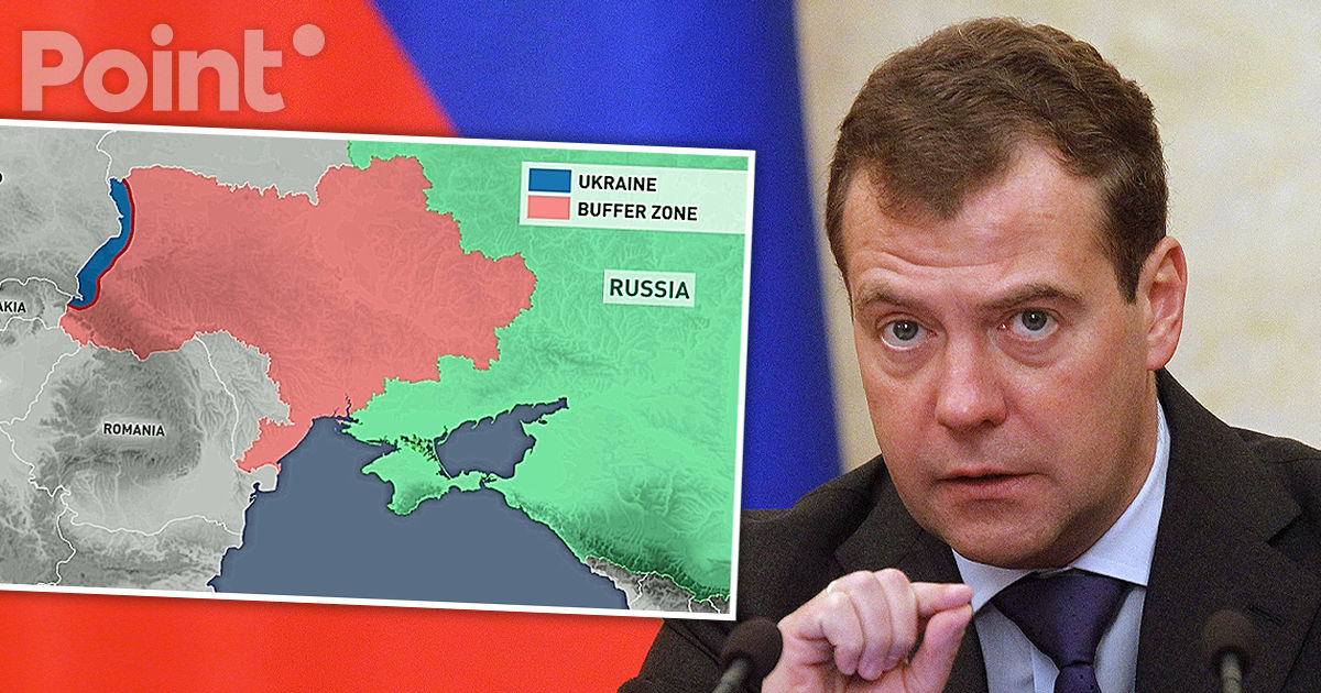 Медведев пригрозил распространить буферную зону до западной части Украины.
