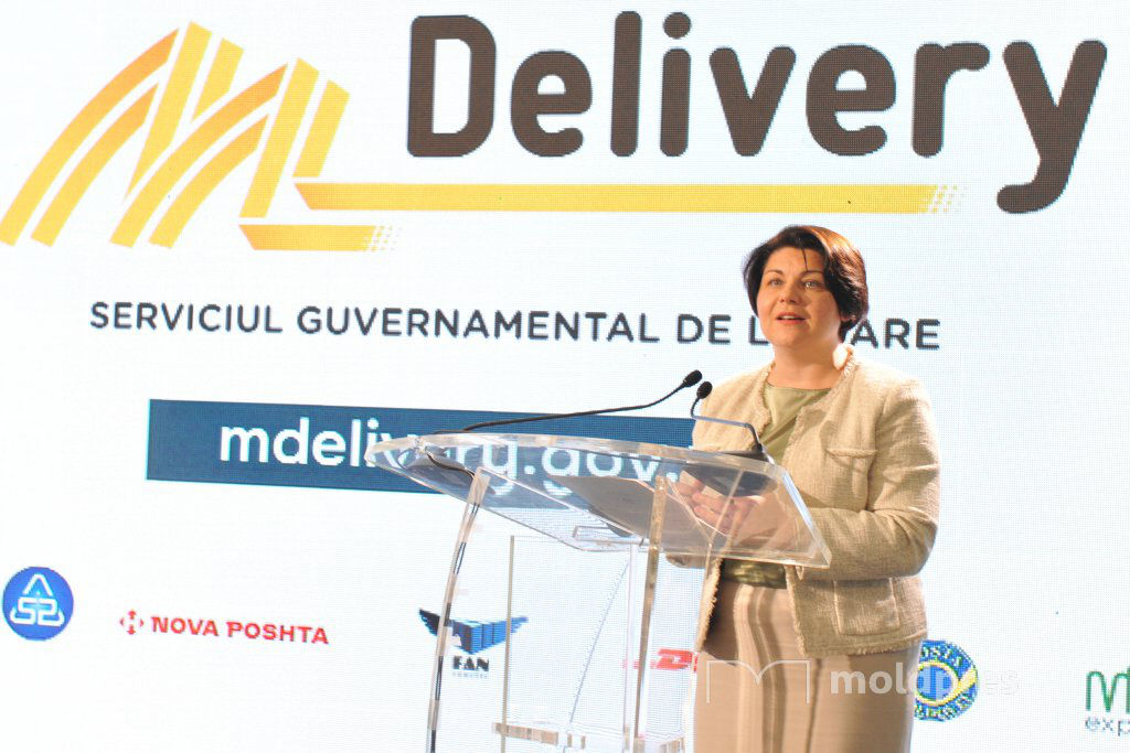 В Кишиневе запущена Государственная служба доставки MDelivery. Фото: moldpres.md
