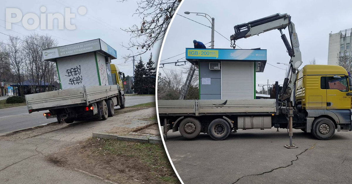 Mai multe chioșcuri din sectorul Râșcani, demontate.