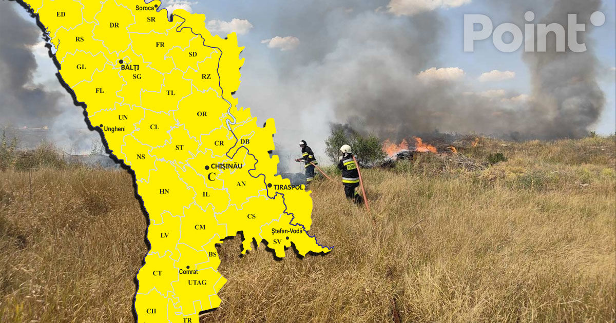 Cod Galben de pericol de incendii în Moldova.