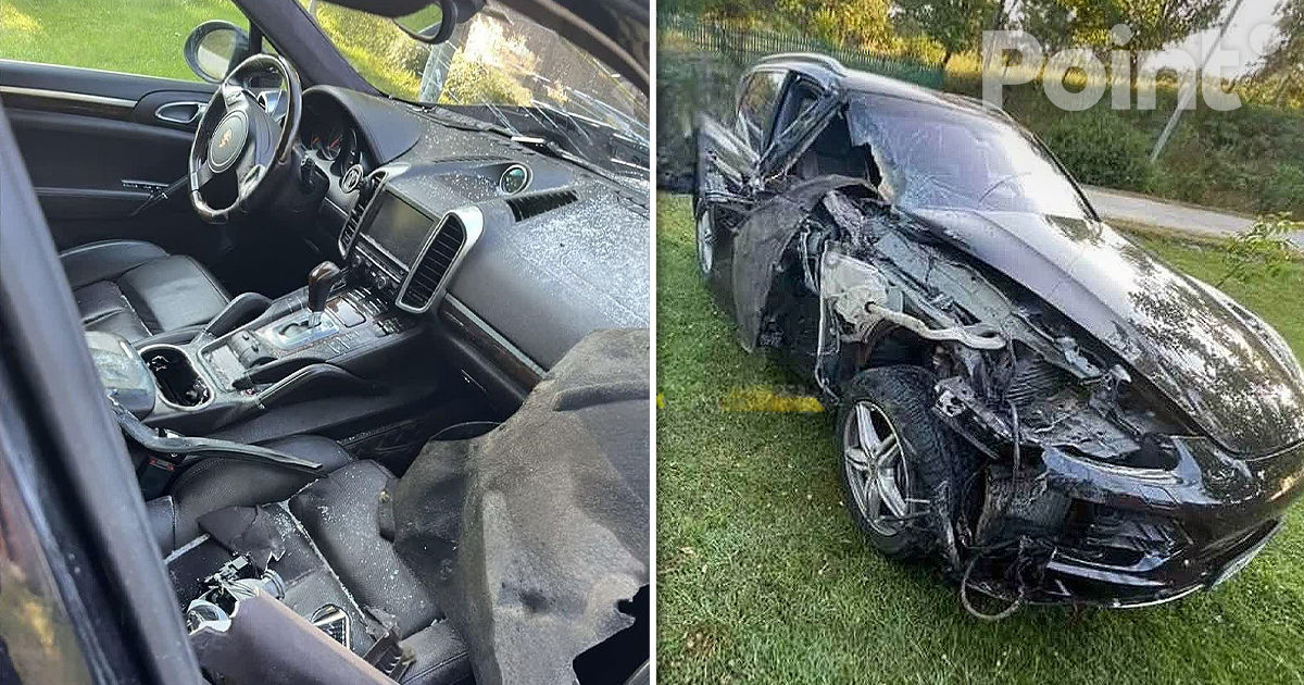 Un polițist a accidentat un Porsche la Ungheni și a fugit de la locul faptei: Se presupune că era beat.