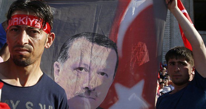 Сторонники действующих властей Турции.