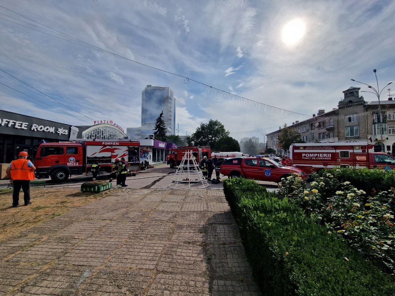 В центре Бельц вспыхнул пожар.