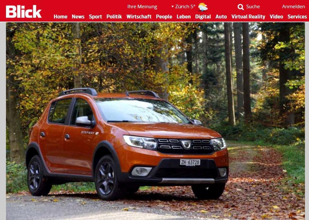 Dacia Sandero Stepway a fost testată de un cotidian elvețian.