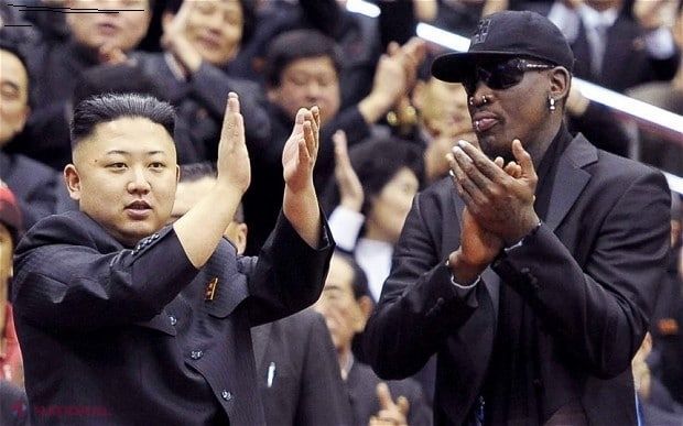 Kim Jong-Un şi Dennis Rodman.