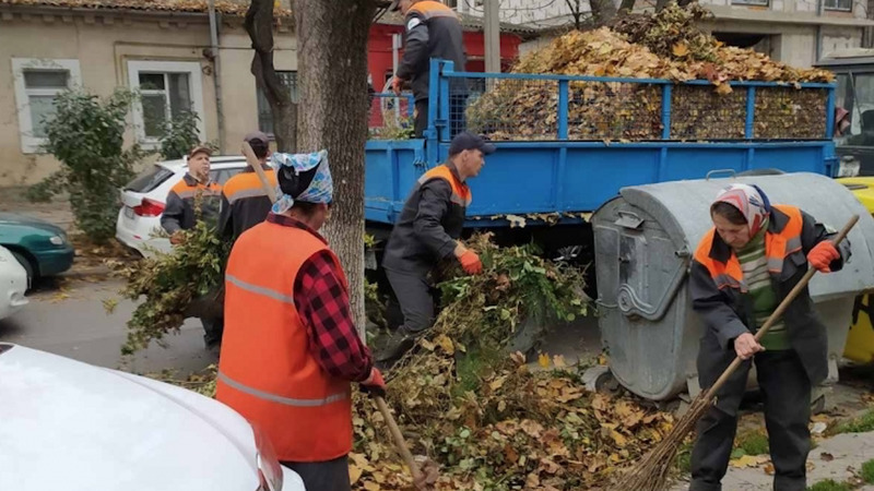 В ходе осенней уборки в Кишиневе оштрафован ряд экономических агентов.
