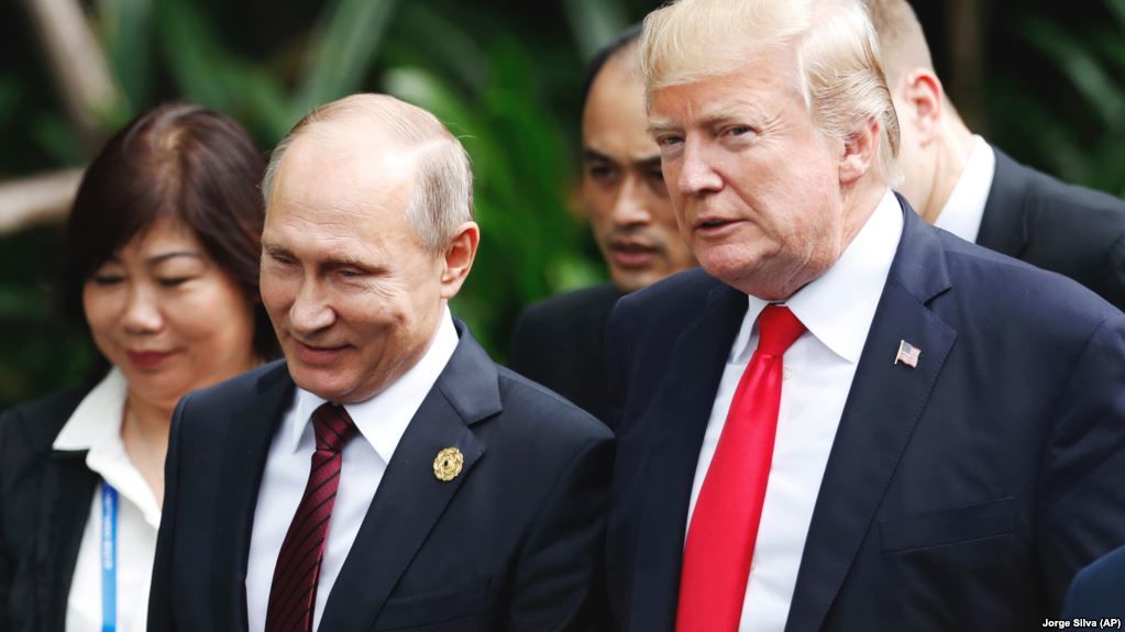 Президент России Владимир Путин и президент США Дональд Трамп.