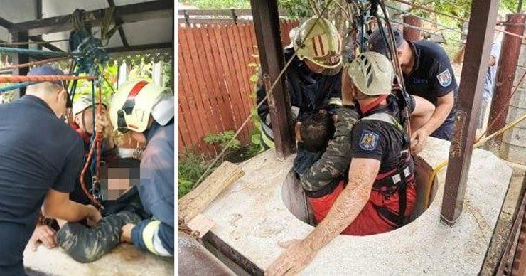 В Оргеевском районе спасли двух молодых людей, застрявших в узком колодце. Фото: Point.md.
