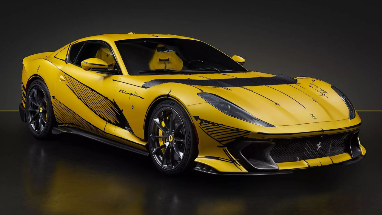 Ferrari представили уникальный "нарисованный" суперкар.