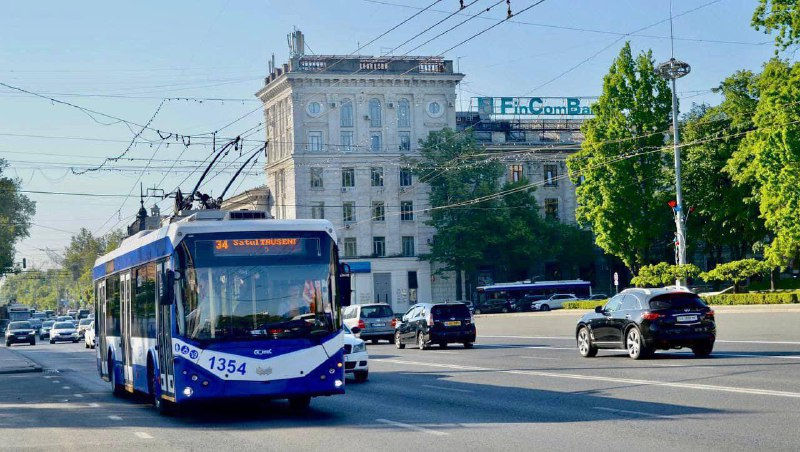 Lucrări de reparație a drumului spre Trușeni: Troleibuzul nr. 34 și-a schimbat temporar traseul.