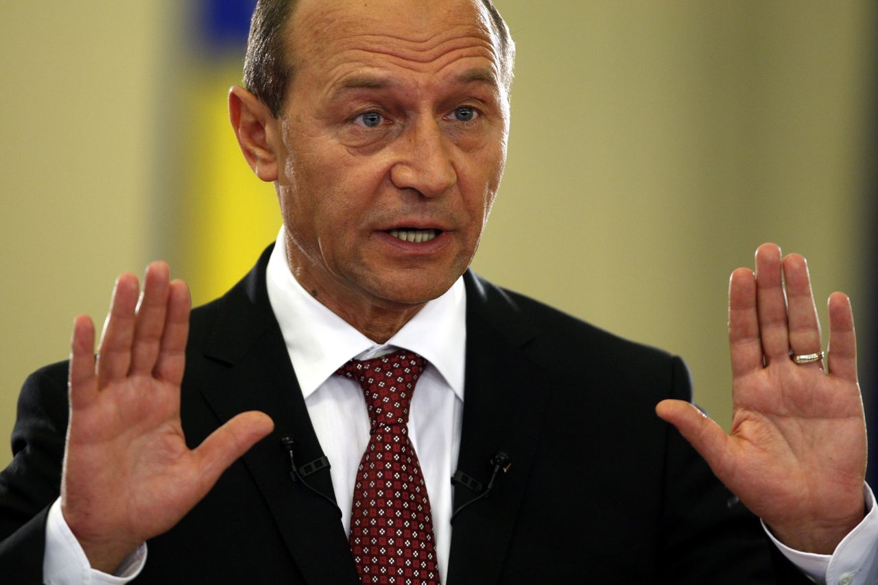 Fostul președinte român, preşedinte PMP, Traian Băsescu.