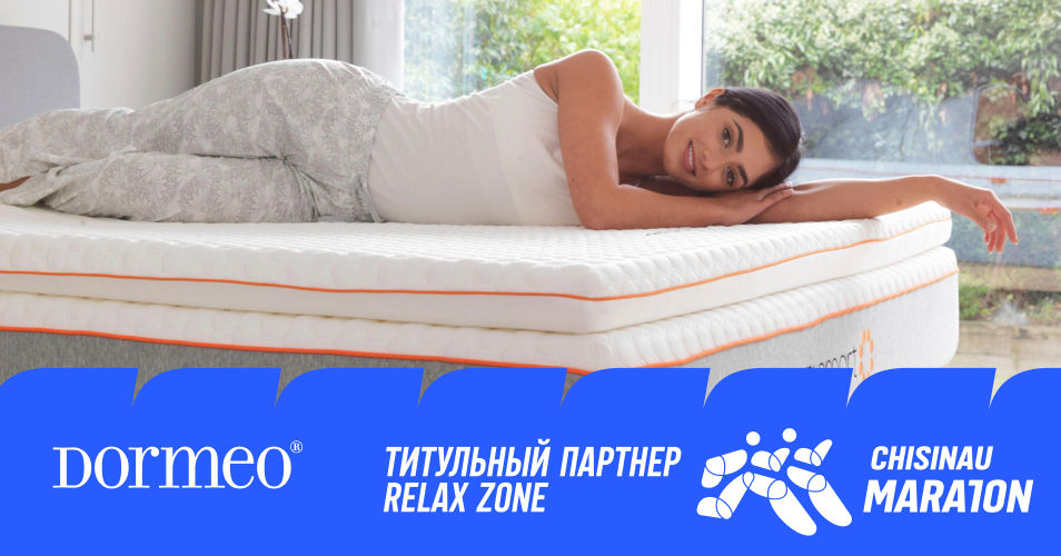 Chisinau Marathon: Расслабься с Dormeo, титульным партнером Relax Zone.
